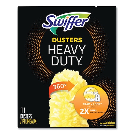 Swiffer Heavy Duty Dusters Refill, Dust Lock Fiber, Yellow, PK33 99035
